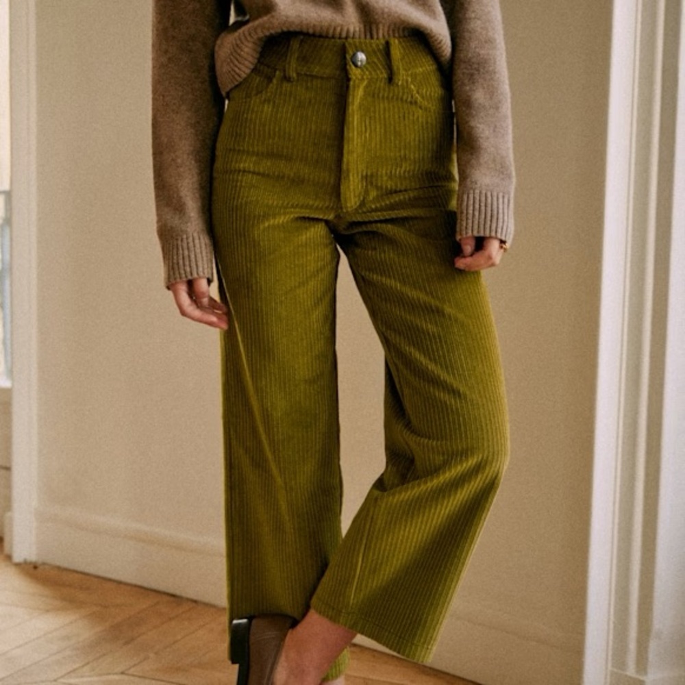 Sezane Le Crop Meadow Green